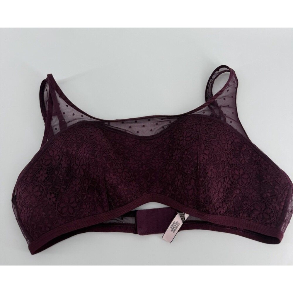 Victoria’s Secret Lace Bralette Burgundy XL